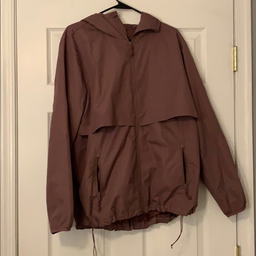 Champion Fitness Windbreaker Rain Jacket in Plum